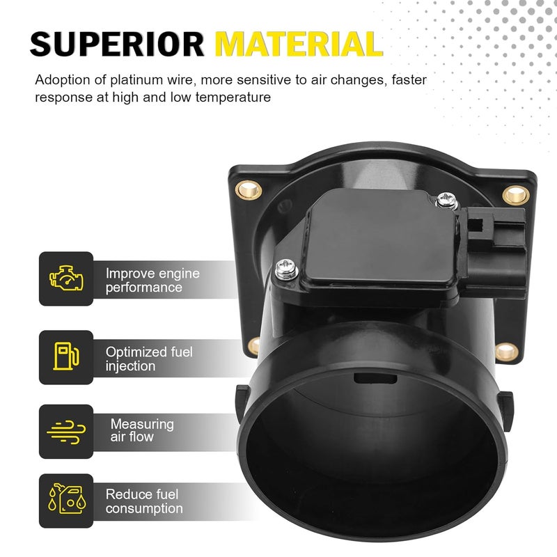 C-Tzu مستشعر تدفق الهواء الشامل MAF لسيارات فورد إكسبيديشن F150 F250 F350 F450 F53 F550 لوبو تاوروس 1999-2004 لينكولن بلاكوود نافيجيتور 1999-2003، بديل F81F12B579BA XL3F12B579BA AFLS174 AFH8006 - Image 3